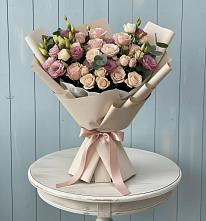 Букет цветов из:  Розы и Лизиантусы #REPLACE_PRED# Рыбинске