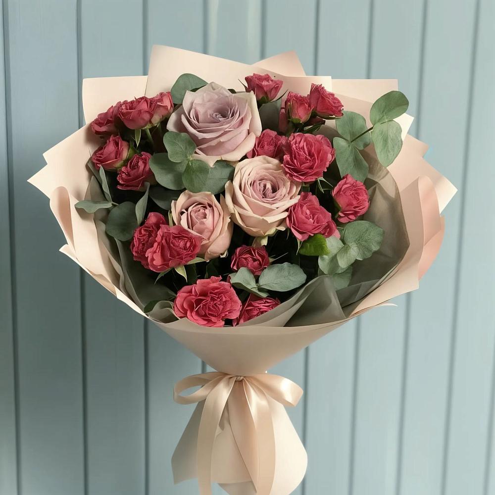 Букет цветов из: Гвоздики и Розы в Рыбинске