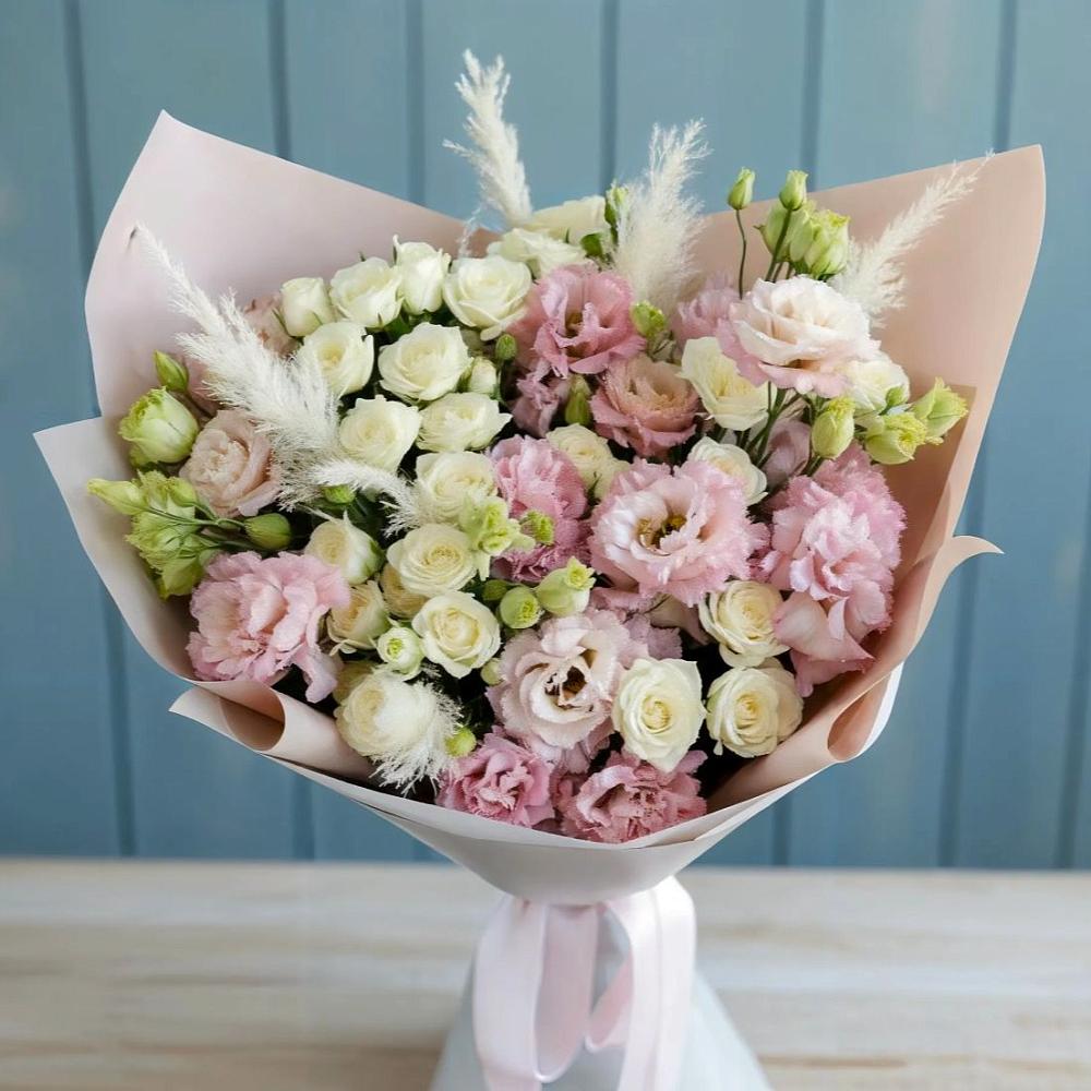 Букет цветов из: Альстромерии и Розы в Рыбинске