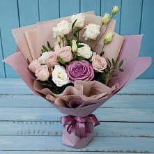 Букет цветов из:  Розы и Лизиантусы в Рыбинске