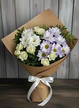 Букет цветов из:  Хризантемы и Розы в Рыбинске