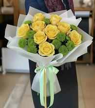 Букет цветов из:  Хризантемы и Розы в Рыбинске