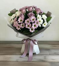 Букет цветов из:  Хризантемы и Розы в Рыбинске