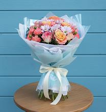 Букет цветов из:  Хризантемы и Розы в Рыбинске